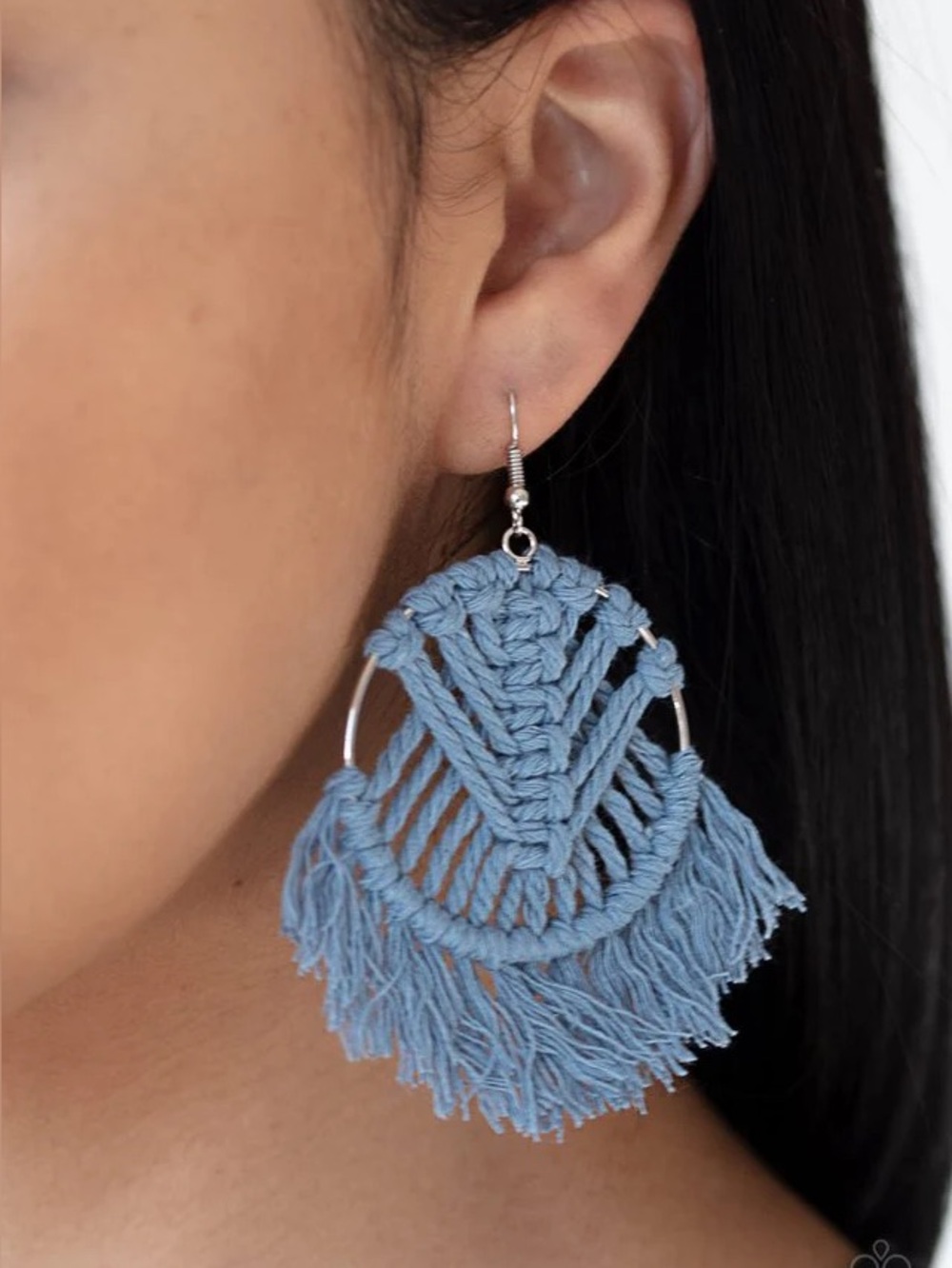 ❤️‍🔥5/$25❤️‍🔥 All About MACRAME Blue Earrings